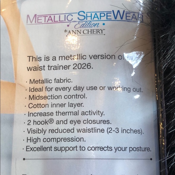 Ann Cherry. Waist Trainer. Metallic Pink. - Picture 2 of 2